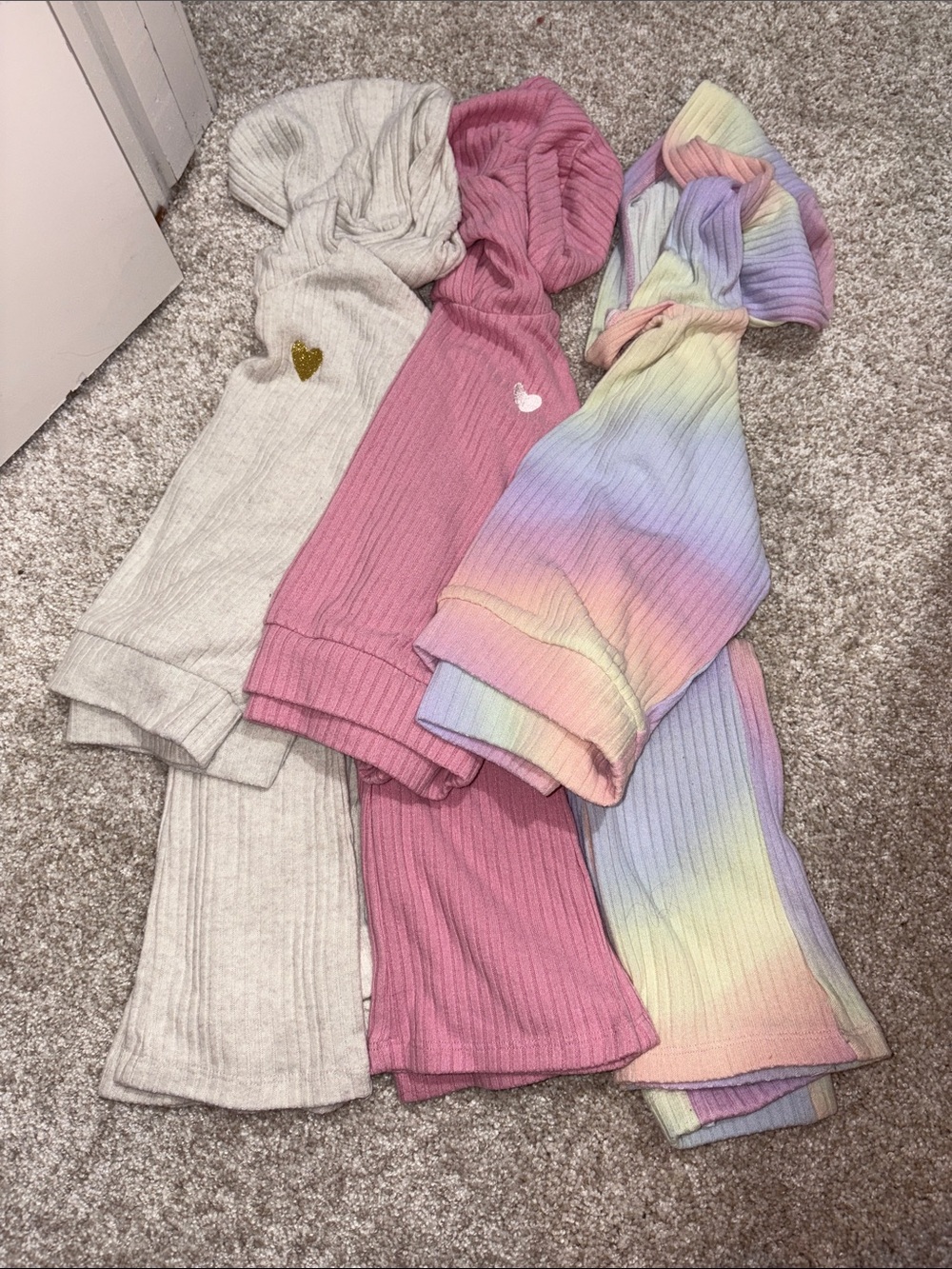 3 H&M Kids Ribbed flare and hoodie sets